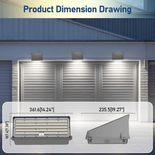 Competitive Price Adjustable Waterproof IP65 80W 60W 40W Full Cut Off Street Outdoor Wallpack Lamp Led Wall Pack Light Led