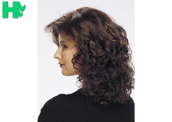 No Lace Synthetic Hair Wigs Heat Resistant Fiber Curly Wave For Women
