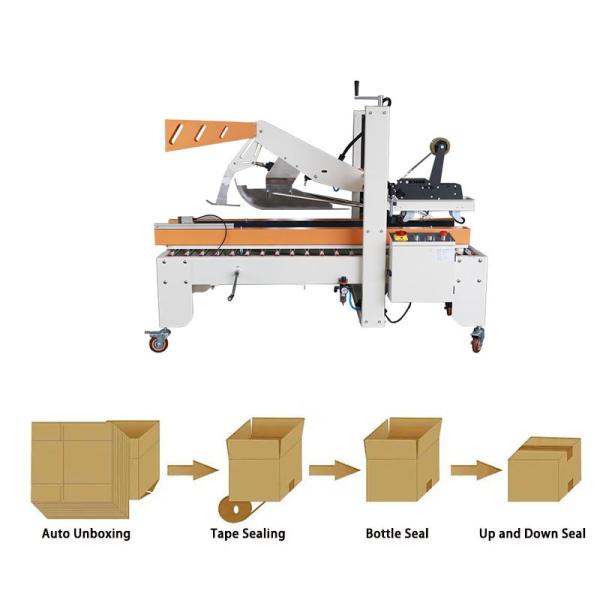 Adhesive Tape Carton Sealer Semi Automatic Box Sealing Machine Top And Bottom