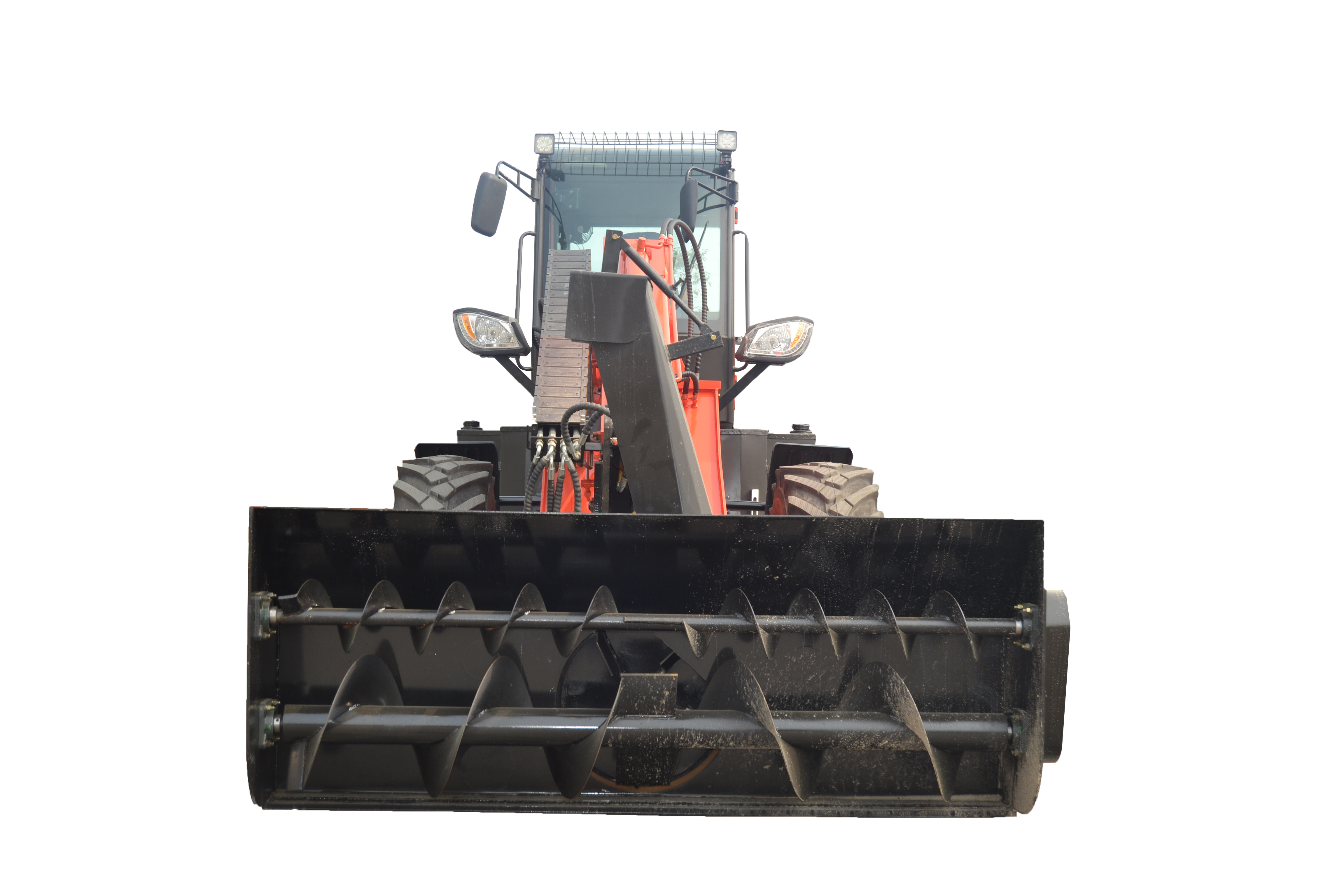 Yellow 2350mm Wheelbase 2500kg Telescopic Wheel Loader