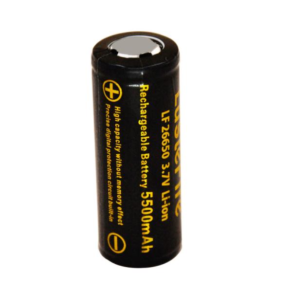 LustFire 26650 5500mah 3.7V Rechargeable Lithium Ion Battery high capacity lithium torch battery