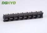 90 degrees 1x8 right angle RJ45 Female Jack 8 ports network switch connectors