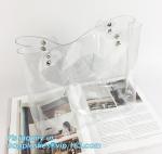 Tote Bags PVC Beach Lash Package Tote Shoulder Bag with Interior Pocket,
