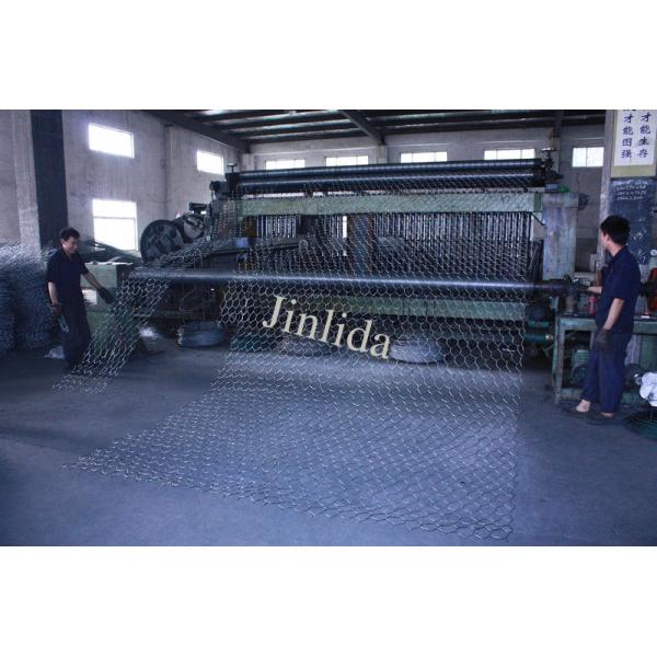 Zine Coated Gabion Mesh Machine / Gabion Mattress With Automatic Oil System