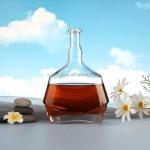 Clear Vodka Whisky Brandy Glass Bottle with Cap 250ml 500ml 750ml Popular Choice