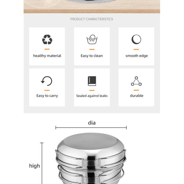 Lightweight Outdoor Cookware Set Nonstick For Family Hiking