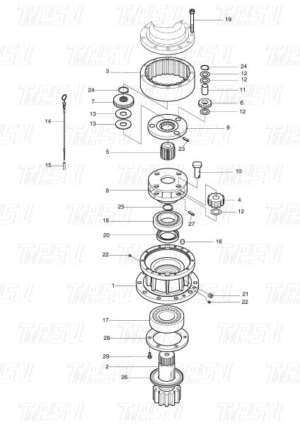 404-00062 DH150-7 Excavator Swing Drive Catalog Motors for Multiple Brands and
