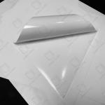 PP clear/white sticker with glassine release liner white and yellow most popular