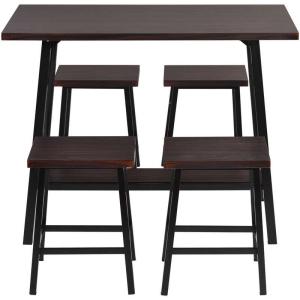 Wholesale 47.3inch Length 5 Piece Bar Table Set Counter Height Pub Table Set from china suppliers