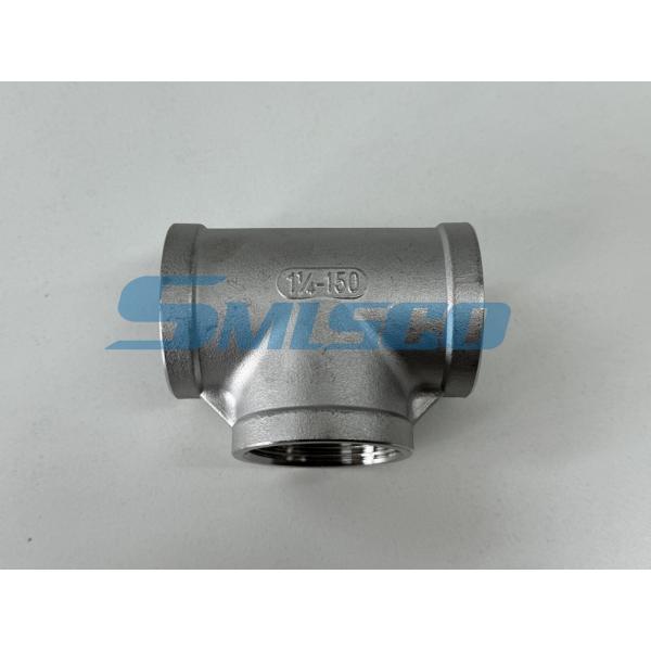 304 Stainless Steel Tee 2-inch Class 150 Threaded NPT Fitting
