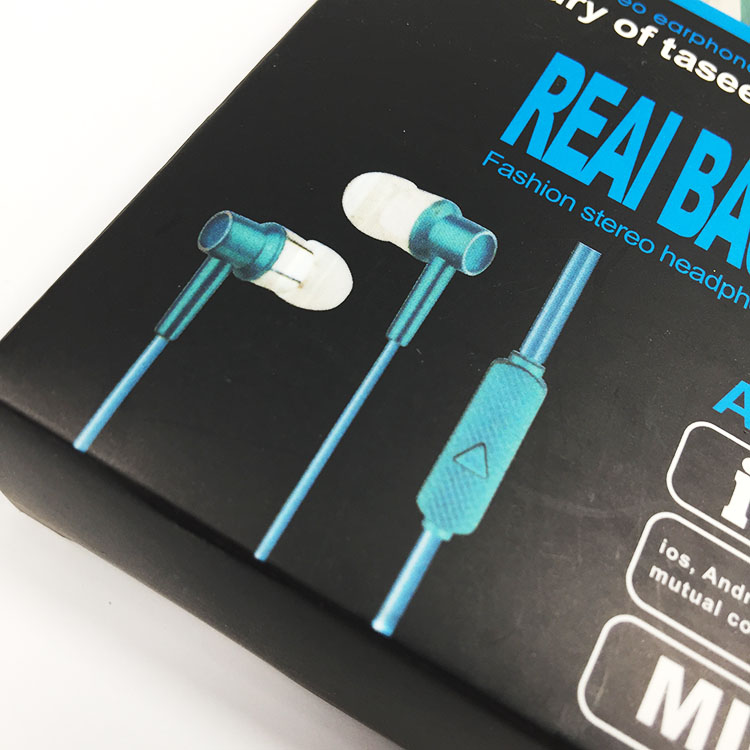 Paper Mobile Charger Earphone Packaging Box CMYK Offset Printing With Clear Window
