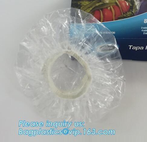 Quality Custom logo bathroom products disposable plastic shower cap,customized plastic PE hotel disposable shower cap bagplastic for sale