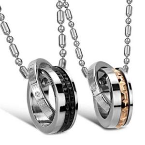 Wholesale New Fashion Tagor Jewelry 316L Stainless Steel couple Pendant Necklace TYGN149 from china suppliers
