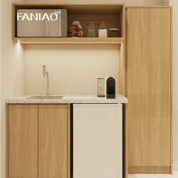 Simple Functional Kitchen Cabinet Mini Kitchenette for Apartment Project
