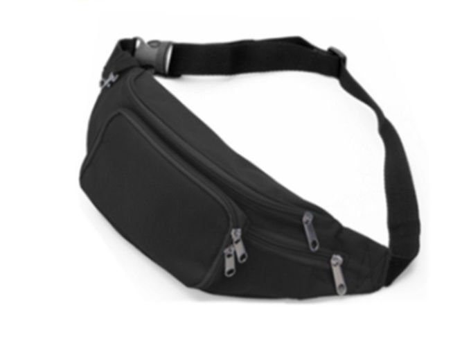 Promotional Black Microfiber Multi Pockets Travel Organizer Runner Sport Waist Bag For Waist