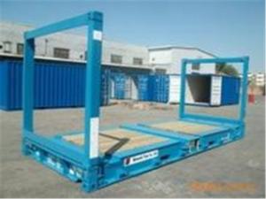 China 20gp Steel Dry Used Flat Rack Containers / Flat Rack Shipping Container on sale