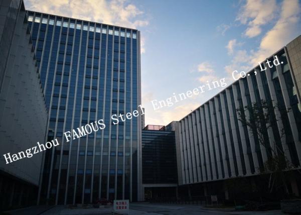 Glass Curtain Wall Framing Multi Storey Steel Building For Shopping Mall Of CBD