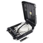 8 Core Fiber Optic Junction Box , Black ABS Fibre Optic Distribution Box