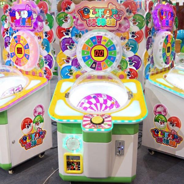 Lollipop Arcade Pusher Candy Gift Vending Machine For Amusement Park / Museum