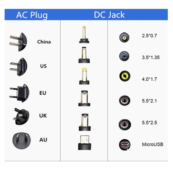 60W AC DC Switching Power Adapter C6 C8 C14 Type 24V 2.5A Power Adapter