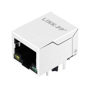 Wholesale LPJE167BDNL Single Port Low-Profile RJ45 Jack Tab Down Yellow/Green Led Without Magnetics from china suppliers
