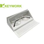 Multifunctional Tri Fold PU Leather Metal Reading Optical Glasses Case Resit