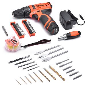Wholesale 58Pcs Handheld Power Drills Cordless Electric Screwdriver Set 12v 1300mAh from china suppliers