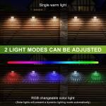 IP65 Waterproof Solar Fence Light With Warm White RGB Light Color