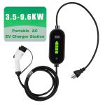 3.5KW 9.6KW Portable Electric Car Battery Charger 16A 40A EVSE Sae J1772 Type 1