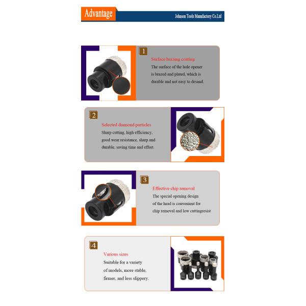 M14 68mm Dry Porcelain Vacuum Brazed Diamond Core Drill Bits