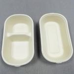 850ml 2-Components 100% Compostable Hot Food Container Biodegradable Natural