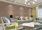 Waterproof Brown Embossed Wall Coverings , PVC Modern Living Room Wallpaper