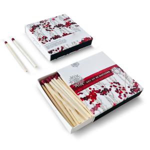 Wholesale 20 sticks full color printing square shaped matches box with black sparkle from china suppliers