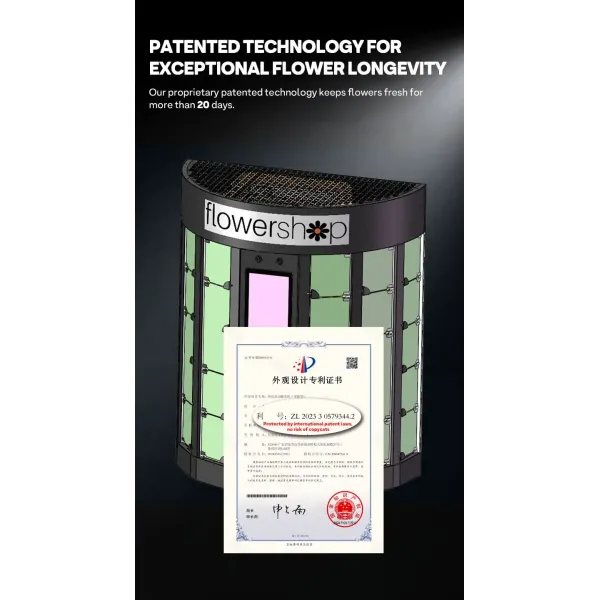 Haloo Vending Machine Supplier Vendo distributeur de fleurs Custom Fully Automatic Vending Machine Touch Flower Vending Machine