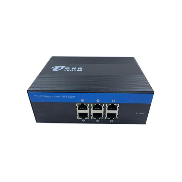 FCC Standards Din Rail Industrial Unmanaged POE Switch Comply With IEEE802.3Af