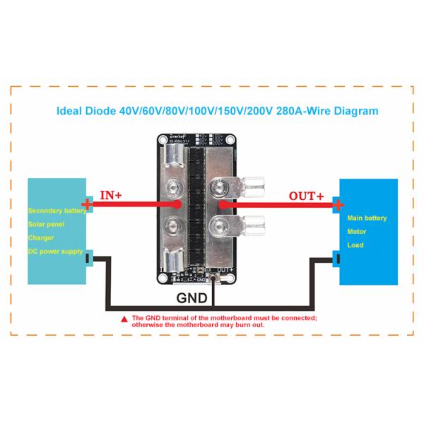 Ideal Diode Module 40V 60V 80V 100V 150V 200V 280A Solar photovoltaic Base Station Battery Charger Prevent Anti-backflow