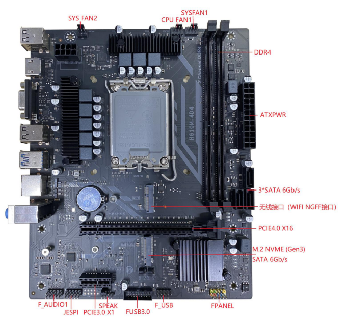Wholesale lga1700 motherboard ddr4 H610M-4D4 PC gaming motherboard from china suppliers