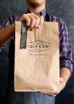 Folded waterproof paper bag