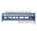 9 Needle 15 Head Flat Embroidery Machine For Shoes / T - Shirts