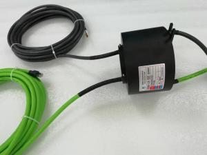 China 1000M Ethernet Slip Ring 38.1mm Through Bore Size 10m Cable Length For Amusement on sale