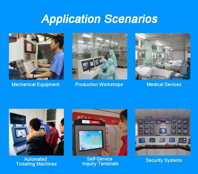Thin Comercial Hmi Front Open Frame Embedded Ip65 Wall Mount Screen Monitor Industrial All-in-One Display and Control Device