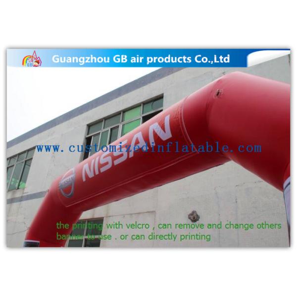 OEM / ODM Red Custom Inflatable Arch With Stable Legs Digital Printing