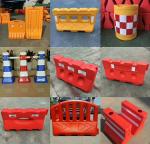 Red Customized Plastic Water Filled Road Safety Barriers PE For Traffic