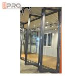 Low - E Glass Aluminum Folding Doors / Accordion Folding Doors Custom White