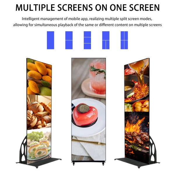 Indoor LED Poster Display P2 Portable Digital Advertising Display