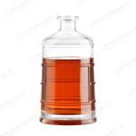 Rubber Stopper Sealing Type Customized Glass Bottle for Empty Rum Whisky Spirit