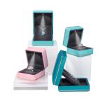 Custom Logo Silk Screen Printing Jewelry Storage Box with Light Hanhong Cyan