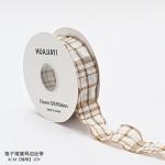 2.5cm Half Satin Half Yarn Packaging Ribbon Flower Bundle Birthday Cake Ribbon