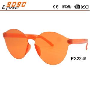 Wholesale New arrival and hot sale of plastic sunglasses with single color ,suitable for women from china suppliers