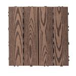 Wood WPC Decking Tiles Rotproof Snap Together Wood Tiles Impact Resistant